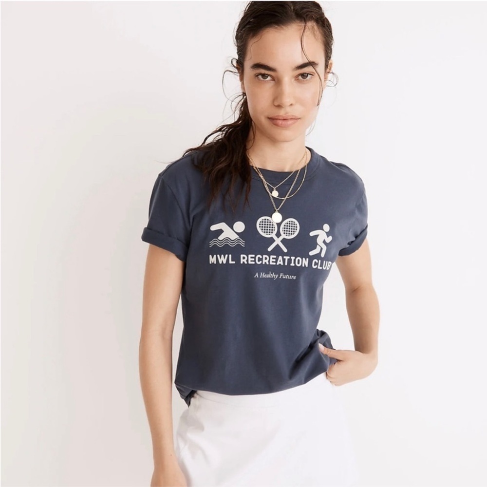 Madewell MWL Recreation Club Tee Size Medium Women